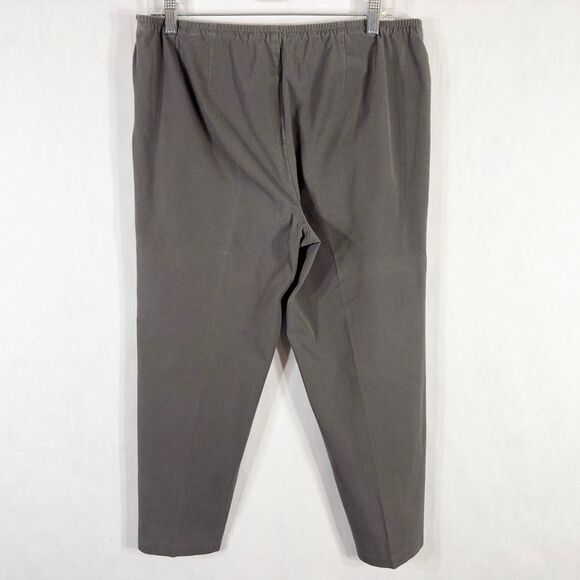 Eileen Fisher Large Pants Gray Crop Ankle Pull On Elastic Waist Mid Rise 1189 - Picture 2 of 8